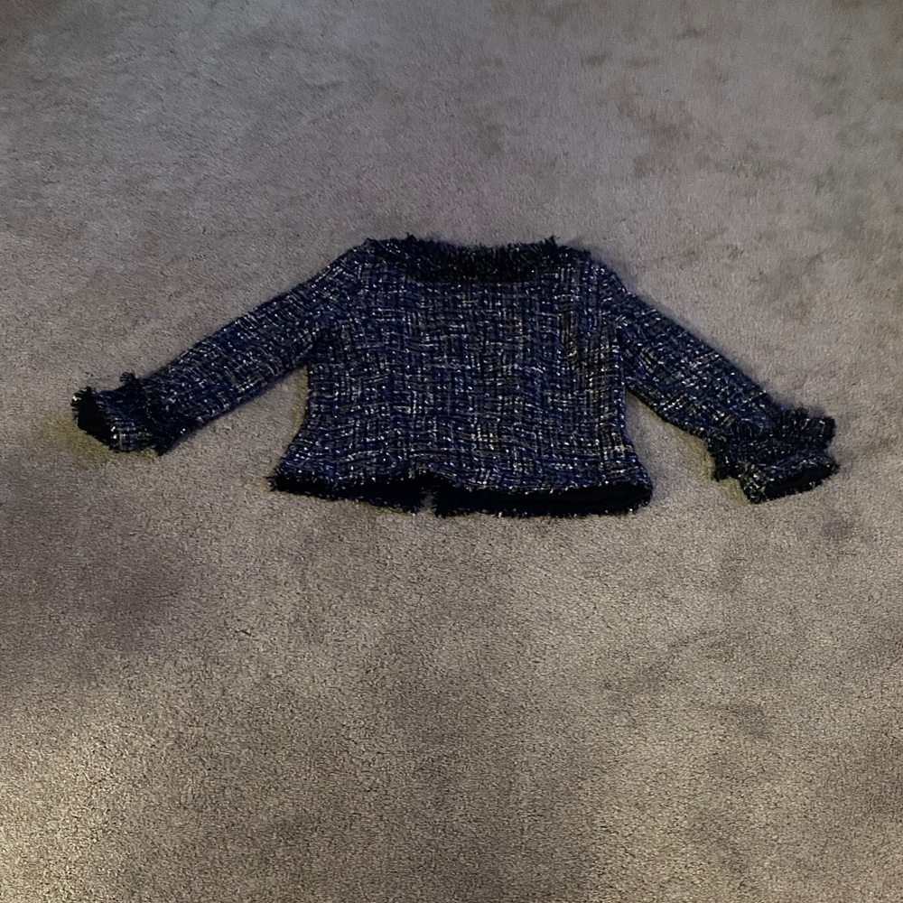 Ann Taylor Black and Gray Tweed Blazer - Picture 2 of 2